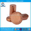 Copper plated flat head solid rivets